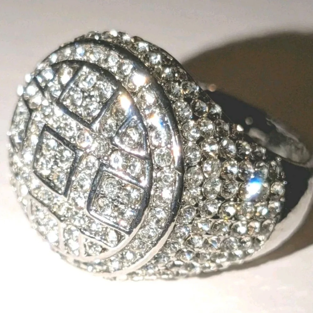 3Ct Round Lab-Created Diamond 14K White Gold Plated Pave Men's Pinky Ring Sz 9